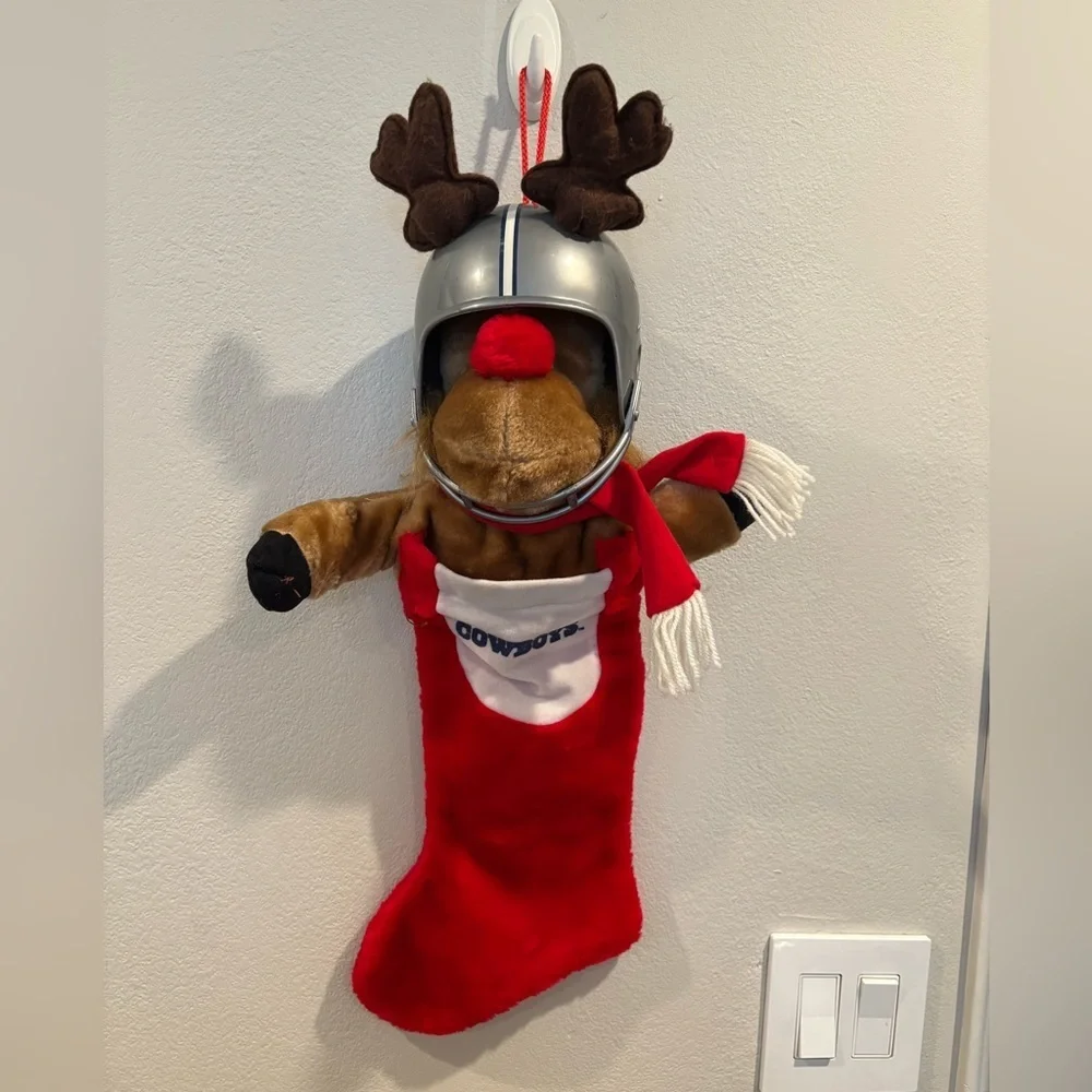 Vintage 1994 Dallas Cowboys Reindeer Stocking
